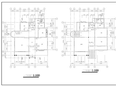 欧式别墅建筑 三层别墅建施图 施工图