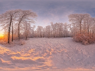 现代户外HDR 雪景HDR 户外 晴天 夕阳 天空