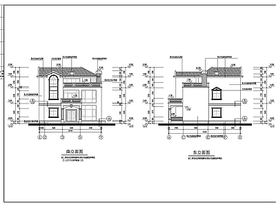 现代别墅建筑 私人别墅设计图 自建房 施工图