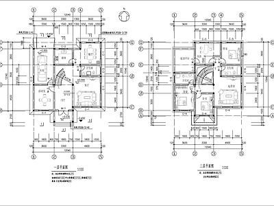 现代别墅建筑 自建房 私宅设计建筑图 施工图