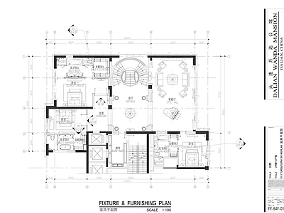 现代整体家装空间 万达公馆 别墅 施工图