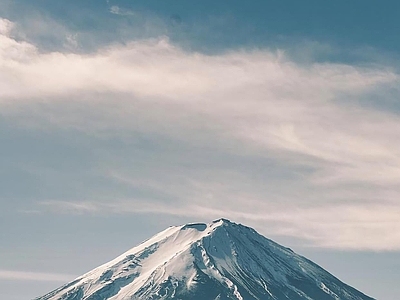 日式复古风景 雪 富士