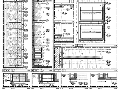 现代新中式墙面节点 家装节点 节点图 施工图