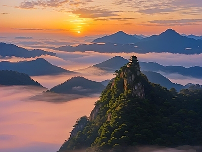 现代新中式天空外景 云海 天空 黄昏天空 夕阳天空 手机壁纸