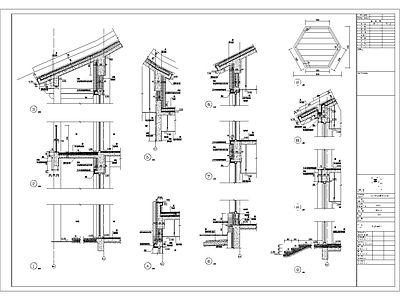 中式其他节点详图 中式坡屋面外墙 中外墙节点 施工图