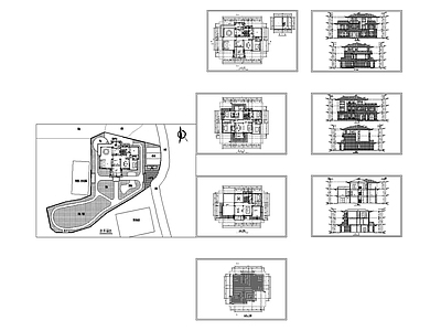 新中式简约别墅建筑 度假别墅 独栋别墅 自建房 施工图