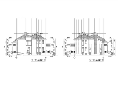 现代简约别墅建筑 自建房 独栋别墅 施工图