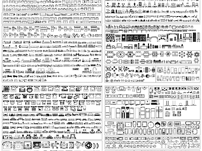 现代综合家具图库 室内设计图库 家装设计图库 图库 素材 施工图