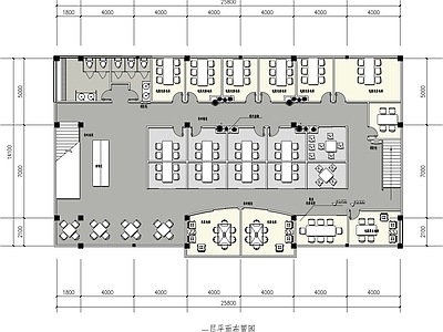 中式茶馆 茶室休闲空间设计 茶馆设计平面图 茶室平面布置图 施工图