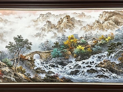 新中式日式挂画 现代风景装饰画 水画 新中式装饰画 日式装饰画 房装饰画