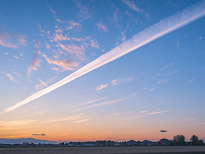 现代天空外景 自然风景傍晚夜景