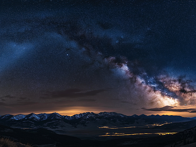 现代天空外景 自然风景夜景 夜晚天空