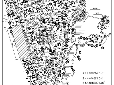 现代规划设计 别墅区规划图 施工图