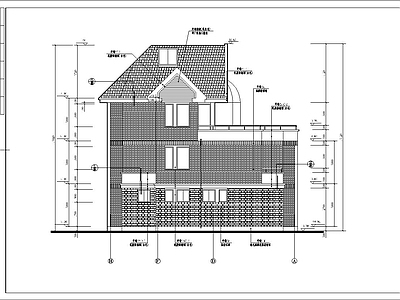 简欧别墅建筑 三层别墅 自建房 独栋别墅 施工图