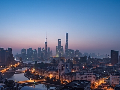 现代城市外景 自然风景 城市夜景 上海外滩