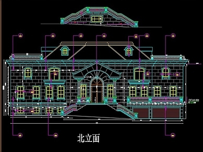 法式别墅建筑 独栋别墅 外墙干挂 施工图