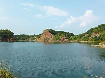 现代风景 山 湖 野外