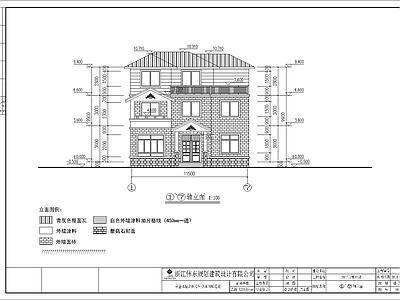 欧式别墅建筑 三层欧式别墅 建 施工图