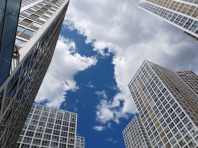 现代风景 天空 云朵 SOHO 建筑