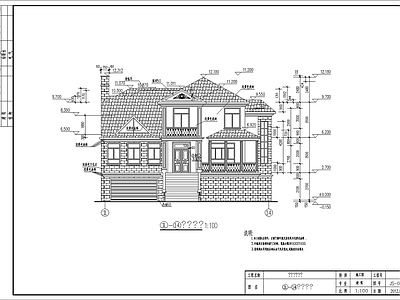 欧式别墅建筑 三层欧式别墅 自建房 独栋别墅 施工图