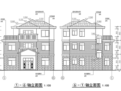 现代别墅建筑 自建房 建筑结构水电 全套 施工图