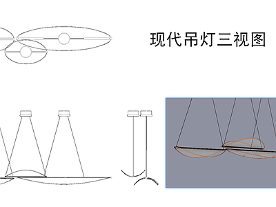 现代新中式灯具图库 米洛提 别墅 豪宅 吊灯 施工图