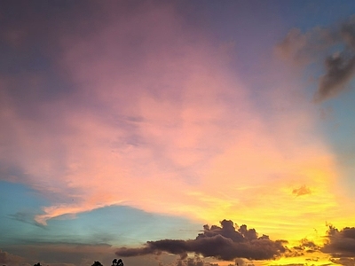 现代风景 天空 云朵 晚霞 夕阳