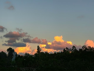 现代风景 天空 云朵 晚霞 夕阳