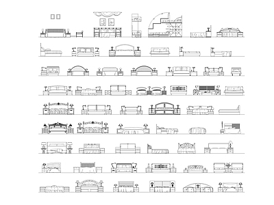 现代新中式家装图库 图库 家具图库 施工图