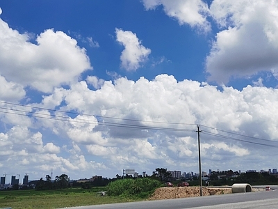 现代风景 蓝天白云 天空 云彩