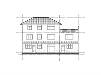 现代别墅建筑 三层别墅 自建房 独栋别墅 施工图