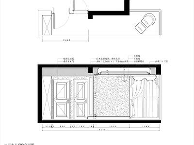 美式卧室 大 别墅 立面图 施工图