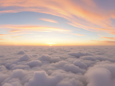 现代天空HDR 晴天 云层 云朵 云彩 天空 黄昏