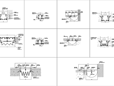 现代墙面节点 墙体伸缩缝节点 外墙伸缩缝节点 伸缩缝构造图集 施工图
