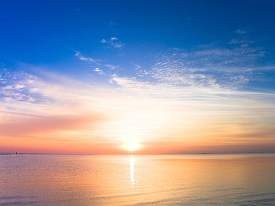 现代风景 自然环境 海边 天空 背景图海报