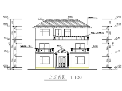 现代别墅建筑 自建房 三层 建筑 施工图