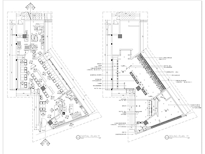 现代茶餐厅 轻奢小吃店 施工图