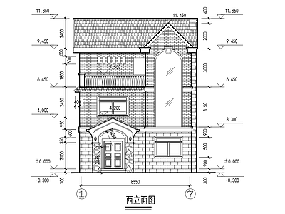 现代别墅建筑 自建房 三层 建筑 施工图