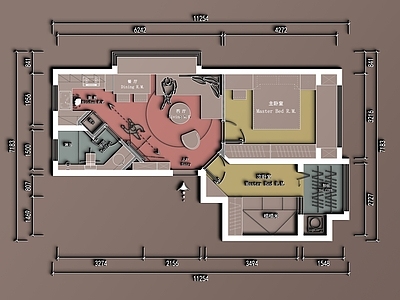 现代整体家装空间 77㎡ 两居室户型优化 小户型 施工图