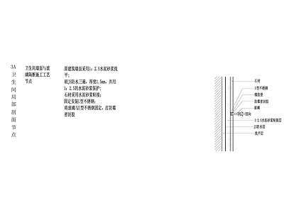 现代收口节点 玻璃隔断与墙面 施工图