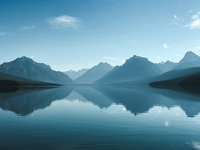 新中式日式风景 水 湖泊