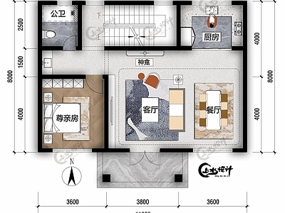 新中式欧式别墅建筑 自建房 独栋别墅 别墅设计 自建房户型 户型设计 施工图