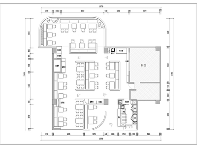 工装平面图 意式餐厅平面图 施工图