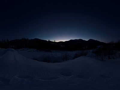 现代风景 户外 雪山 傍晚