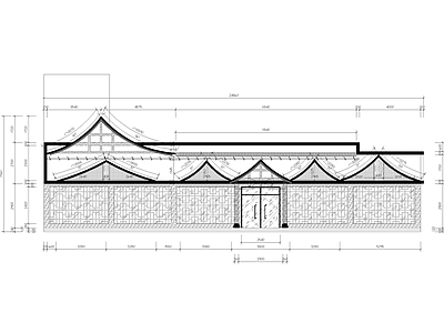 新中式其他节点详图 中式餐厅招牌 施工图