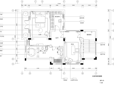 别墅 装修平面布置图 别墅阁楼 复式 户型优化 施工图