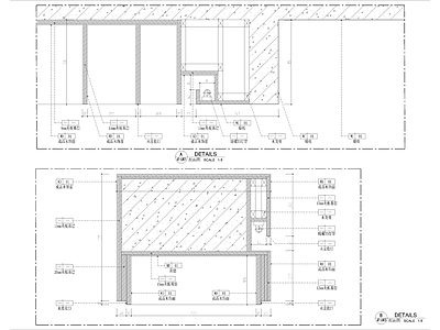 现代墙面节点 墙体墙面大样图 节点图 家装节点 电视 施工图