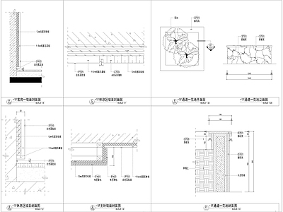 现代墙面节点 墙体墙面大样图 节点图 家装节点 电视 施工图