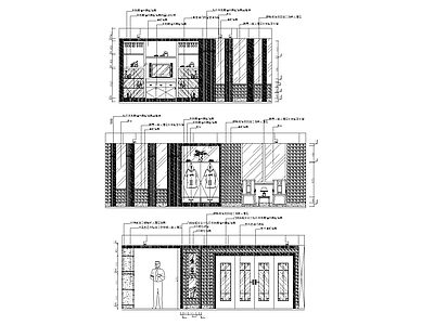 现代其他节点详图 别墅餐厅立面图 施工图