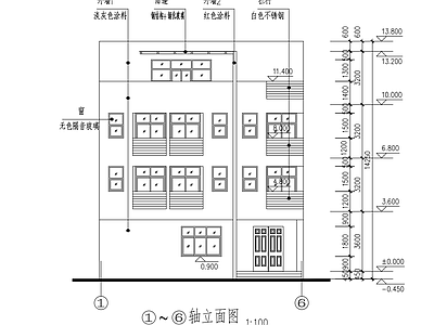 现代别墅建筑 独栋别墅 三层 施工图